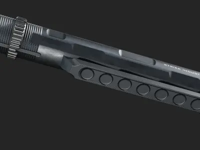 Strike Industries AR15 Buffer Tube  Low-poly 3D model