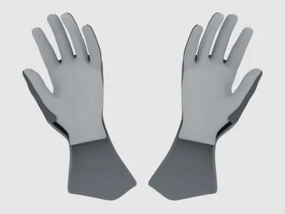 Armored Glove Gauntlets 3D Models Low-poly 3D model