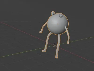 frogg frog with arms and legs 3D model