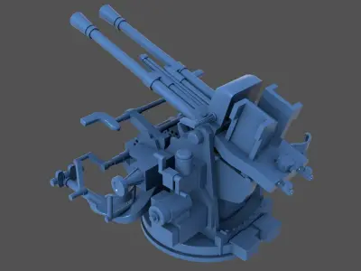 Breda 37-54 twin - Commercial license - 1-200 and 1-350 scale 3D print model