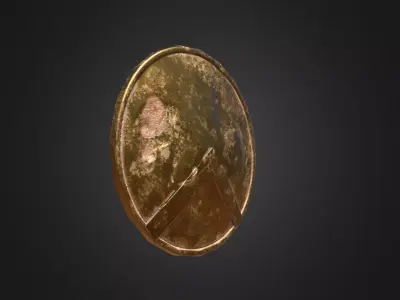 Spartan shield Low-poly 3D model buy