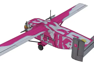 Short SC7 Skyvan Low-poly 3D model