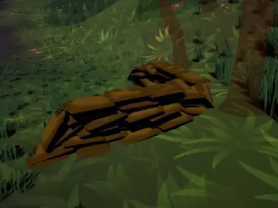 Low Poly Sandbags Low-poly 3D model