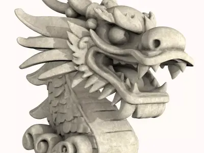 Dragon Head 3D model 5