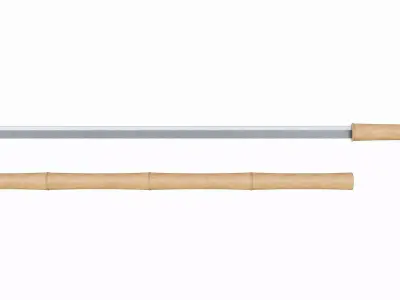 Bamboo katana Low-poly 3D model