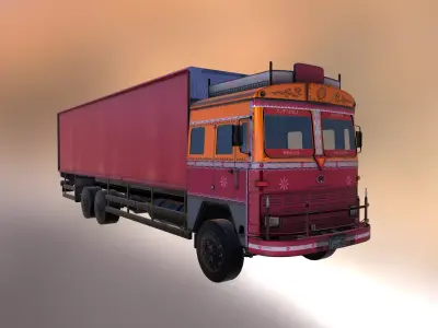 INDIAN TRUCK  Low-poly 3D model