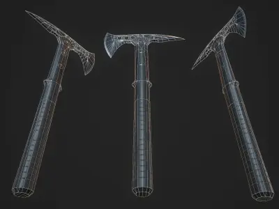 Modern Axe 04 Low-poly 3D model