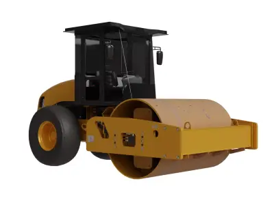 Soil Compactor SEM 510 Low-poly 3D model