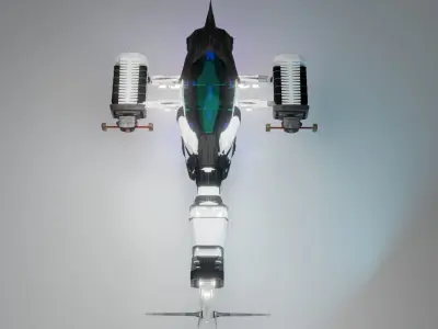 space ship  3D model by mazenhisham60