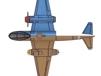 Messerschmitt p1090 3D print model