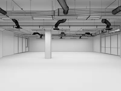 Industrial Office Space 3D model