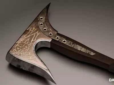 Ultra-Realistic High-Poly Leviathan Axe - Cinematic 3D Asset 3D model