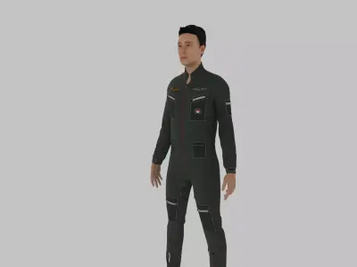 Fighter Pilot Low-poly 3D model