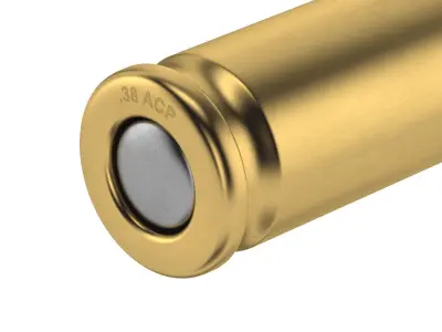 Bullet 38 ACP Low-poly 3D model