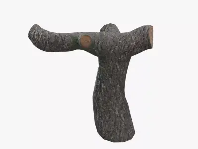 Medieval Tree Trunk V05 Low-poly 3D model