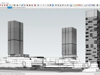 Sketchup Commercial Office Complex 265 3D model