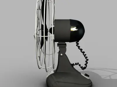 Old Fan Low-poly 3D model
