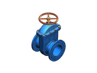 Industrial Gate Valve 3D model