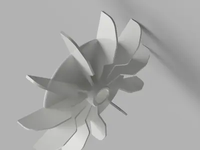 Engine Turbine Rotor Free 3D print model