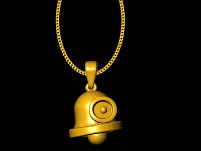 Bell pendant charms - one inch pendant 3D print model