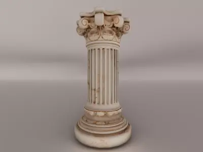 Ancient Roman Column High Quality with PBR Textures  Shaders 3D model
