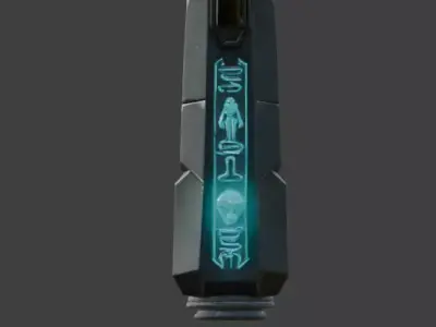 Realistic Sci-Fi Alien Obelisk 3D Model Low-poly 3D model