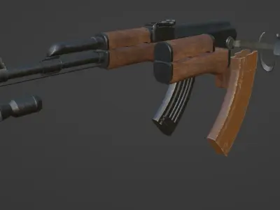 AK47 Model Low-poly 3D model