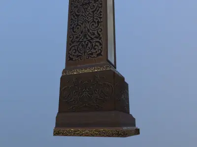 Grandfather clock haunted Low-poly 3D model