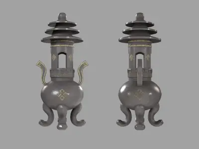Dark Metal Censer 3D model