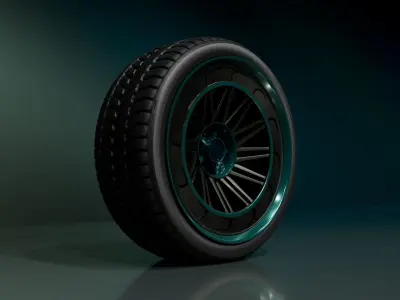 C12N6 wheel Low-poly 3D model