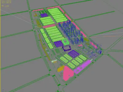 Industry Building 3D model V4