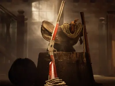 Winchester 1873 Low-poly High Quality 3D Model Low-poly 3D model