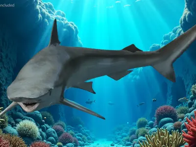  Spadenose Shark Model in Swimming Pose 