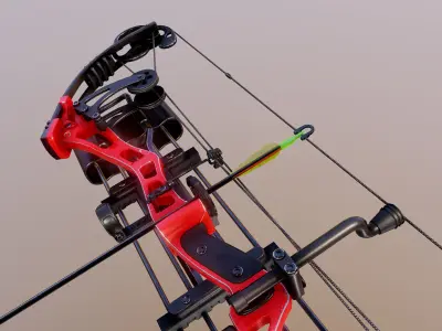 Compound Bow Low-poly 3D model purchase