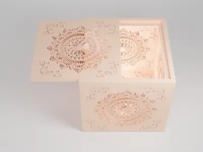 Mandala Patterned Box 3D print model