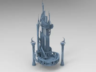 Final Fantasy Floating island time garden 6  3D model