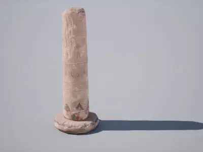 Egyptian Column  Low-poly 3D model purchase