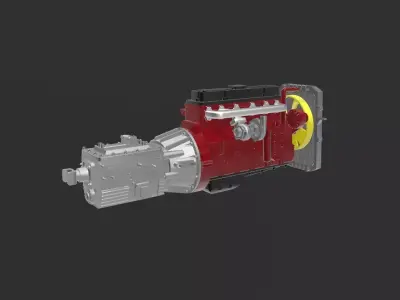 motor cummins ISL escala 1 32 - kit stl impresion 3d 3D print model