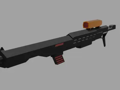 Weapons gun collection  Low-poly 3D model