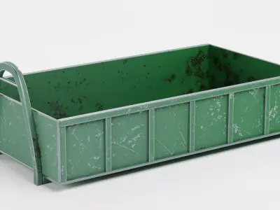 Skip V5 - Realistic Metal Waste Container 3D model