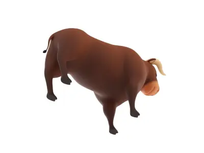 Cartoon Bull 3D model purchase