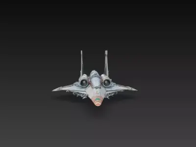 Sci-Fi Air Superiority Heavy Interceptor Fighter STL 3D print model