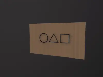 Squid Game Invitation Card 3D Model Low-poly 3D model