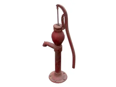Old Rusty Water Pump Low-poly 3D model
