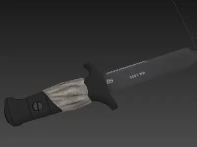 KM2000 Combat Knife Low-poly 3D model