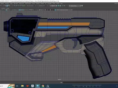 Hard Surface Gun Model Free 3D model