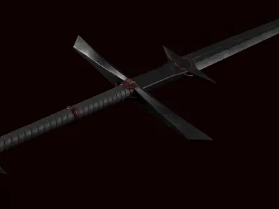 Dragon Slayers Two-Handed Sword Low-poly 3D model