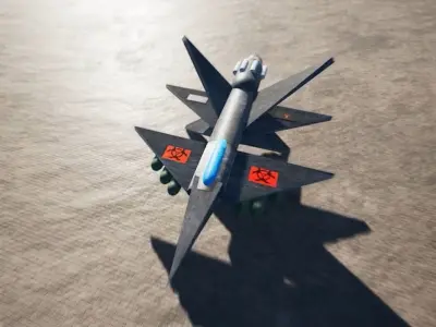 Vampire Faction Razor Bombing Plane Static Cubes Free 3D model