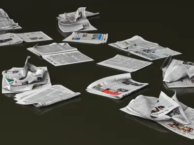 Newspapers Collection 3D model