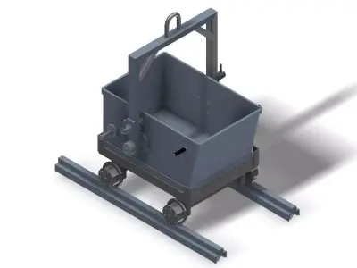 Rail steel carrying case 3D model